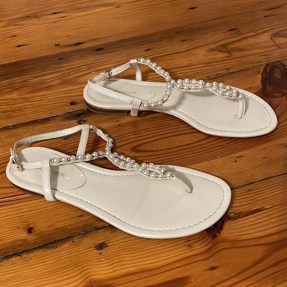 Marc Fisher Pearl White Wedding Sandals size 11 - Picture 2 of 8